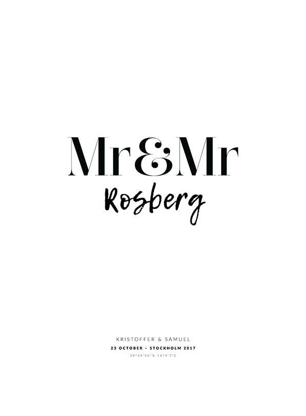 Mr And Mr Personal Poster (30x40 cm) - Personalisierte Poster
