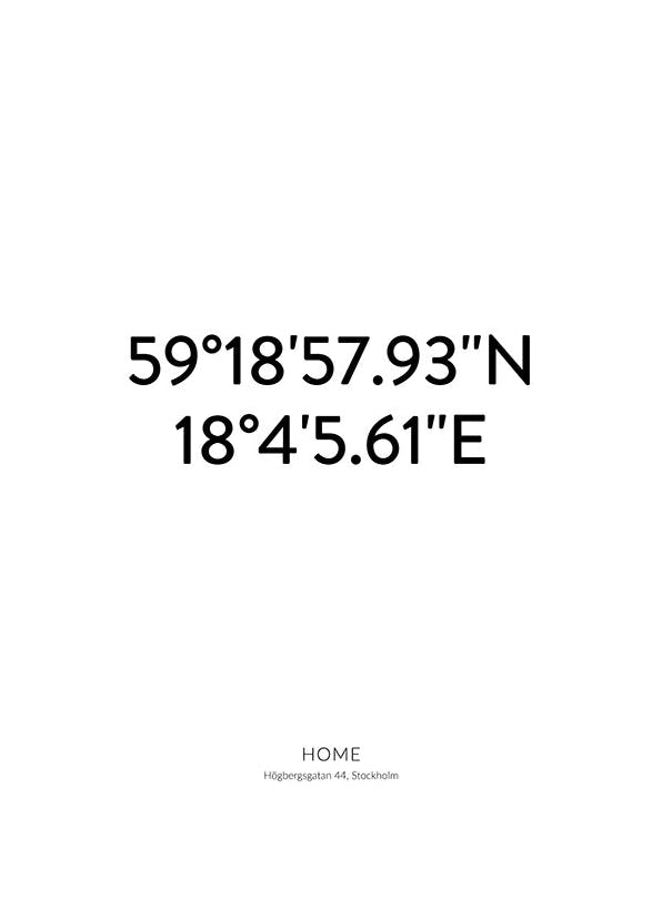 Coordinates Personal Plakat (50x70 cm)- Plakaty personalizowane