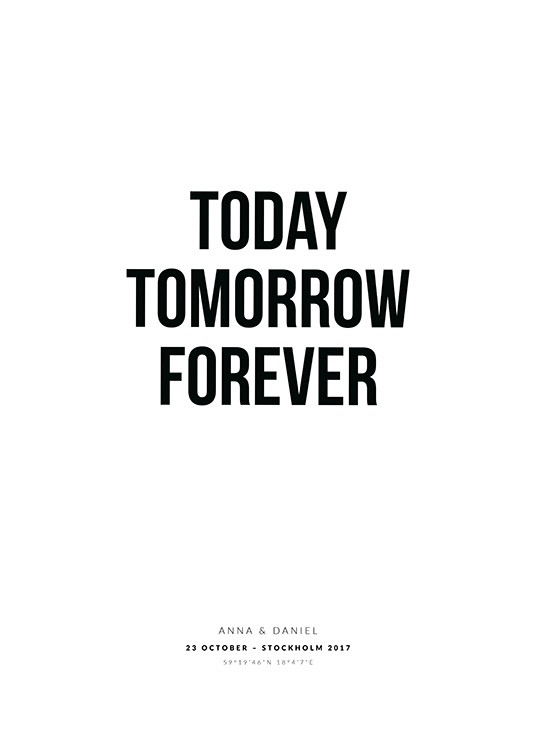 Today Tomorrow Forever Personal