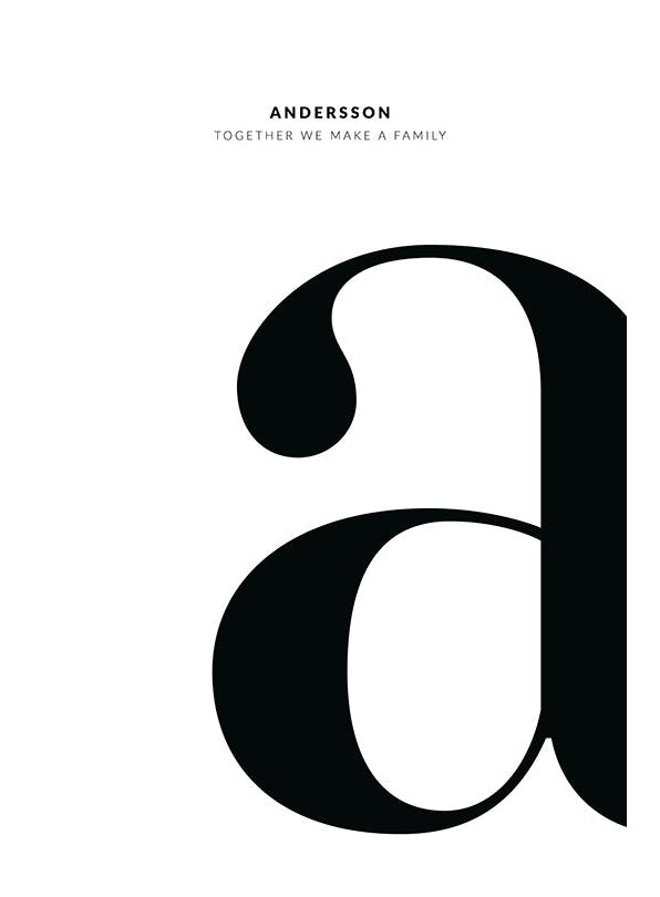 Letter A Personal Affiche (30x40 cm) - Affiches personnalisées