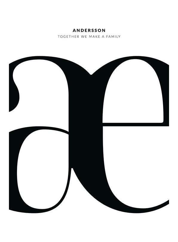 Prints - Letter AE Personal (50x70 cm) - Personalised prints