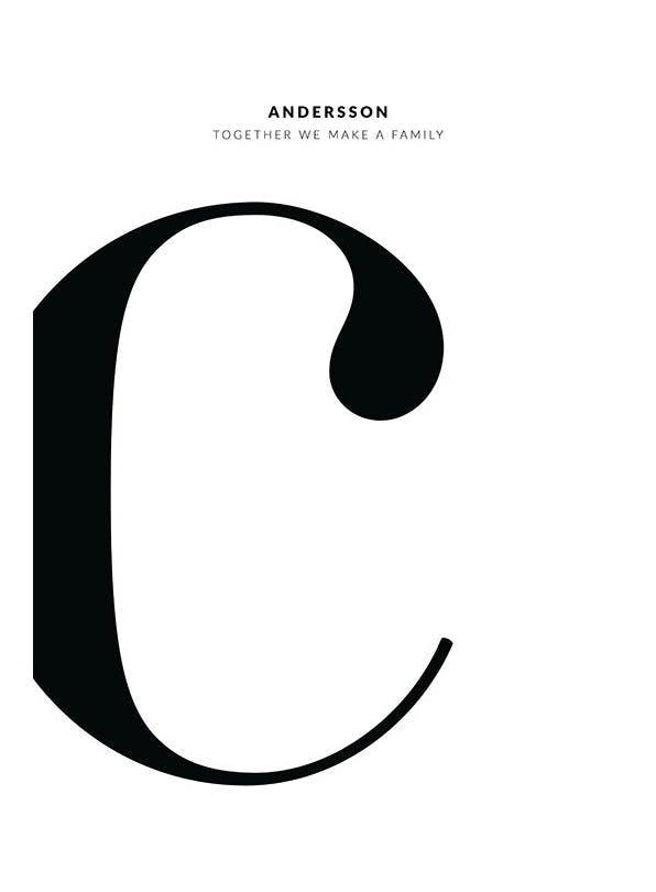 Letter C Personal Poster (30x40 cm) - Gepersonaliseerde posters