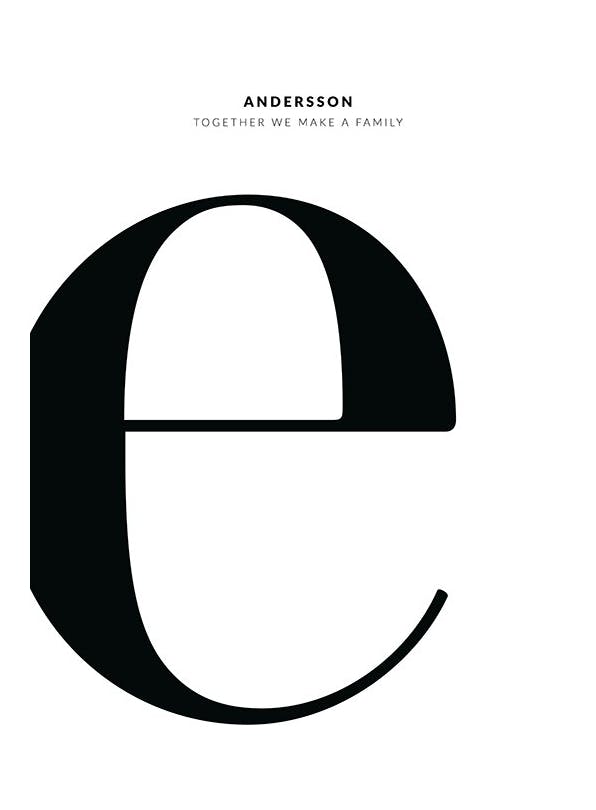 Letter E Personal Affiche (50x70 cm) - Affiches personnalisées