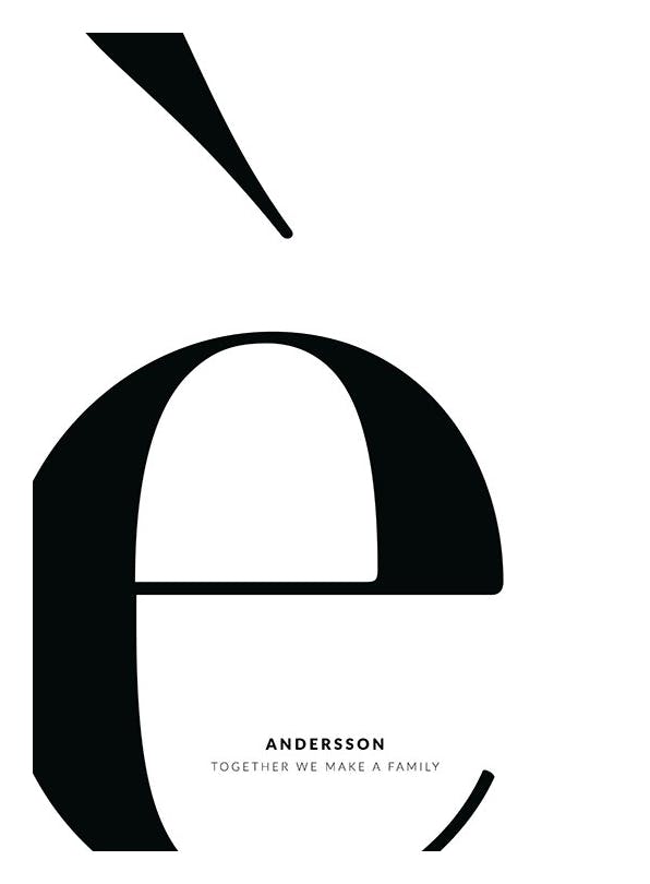 Letter È Personal Poster (50x70 cm) - Personalisierte Poster