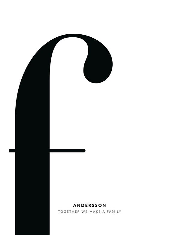 Prints - Letter F Personal (30x40 cm) - Personalised prints