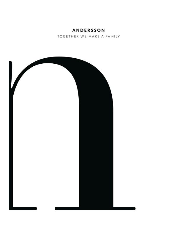 Letter N Personal Poster (50x70 cm) - Personalisierte Poster