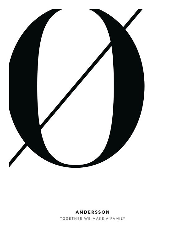 Letter Ø Personal Affiche (50x70 cm) - Affiches personnalisées