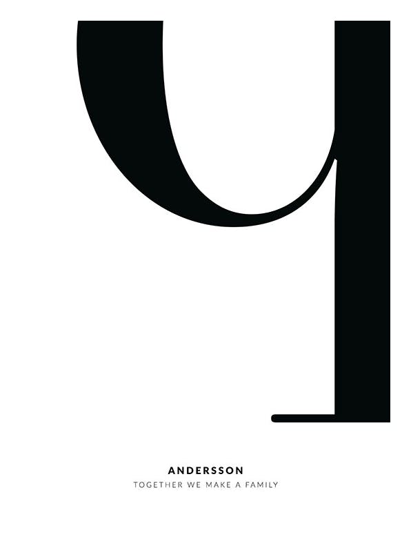 Letter Q Personal Plakat (30x40 cm) - Plakater > Personlige posters