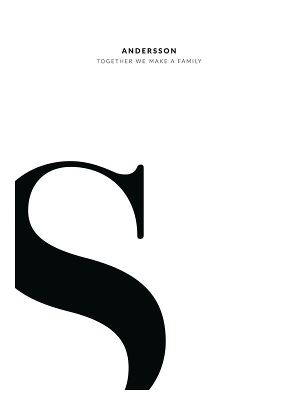 Letter S Personal Poster (30x40 cm) - Gepersonaliseerde posters