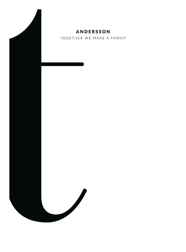Letter T Personal Poster (30x40 cm) - Personalisierte Poster