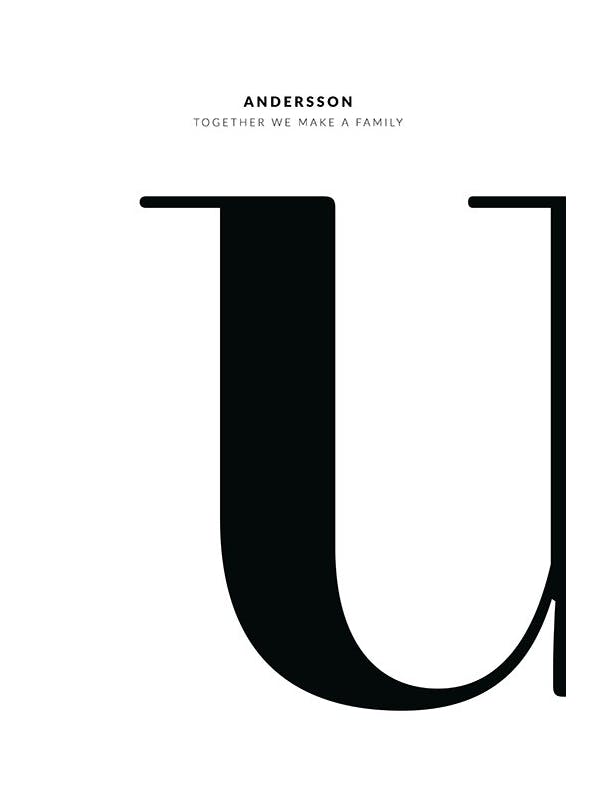 Letter U Personal Affiche (50x70 cm) - Affiches personnalisées