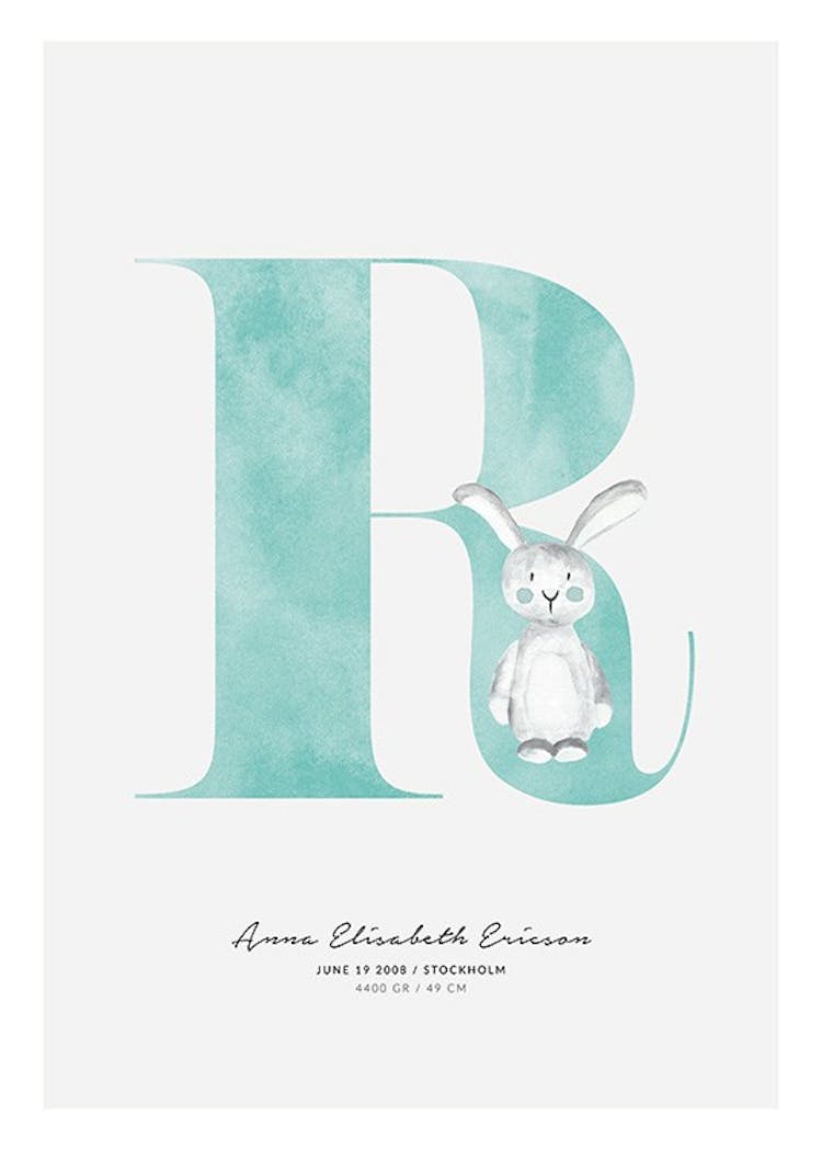 Kids Letter R Personal Poster