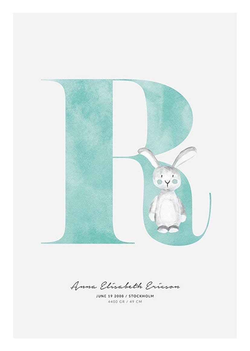 Kids Letter R Personal Poster