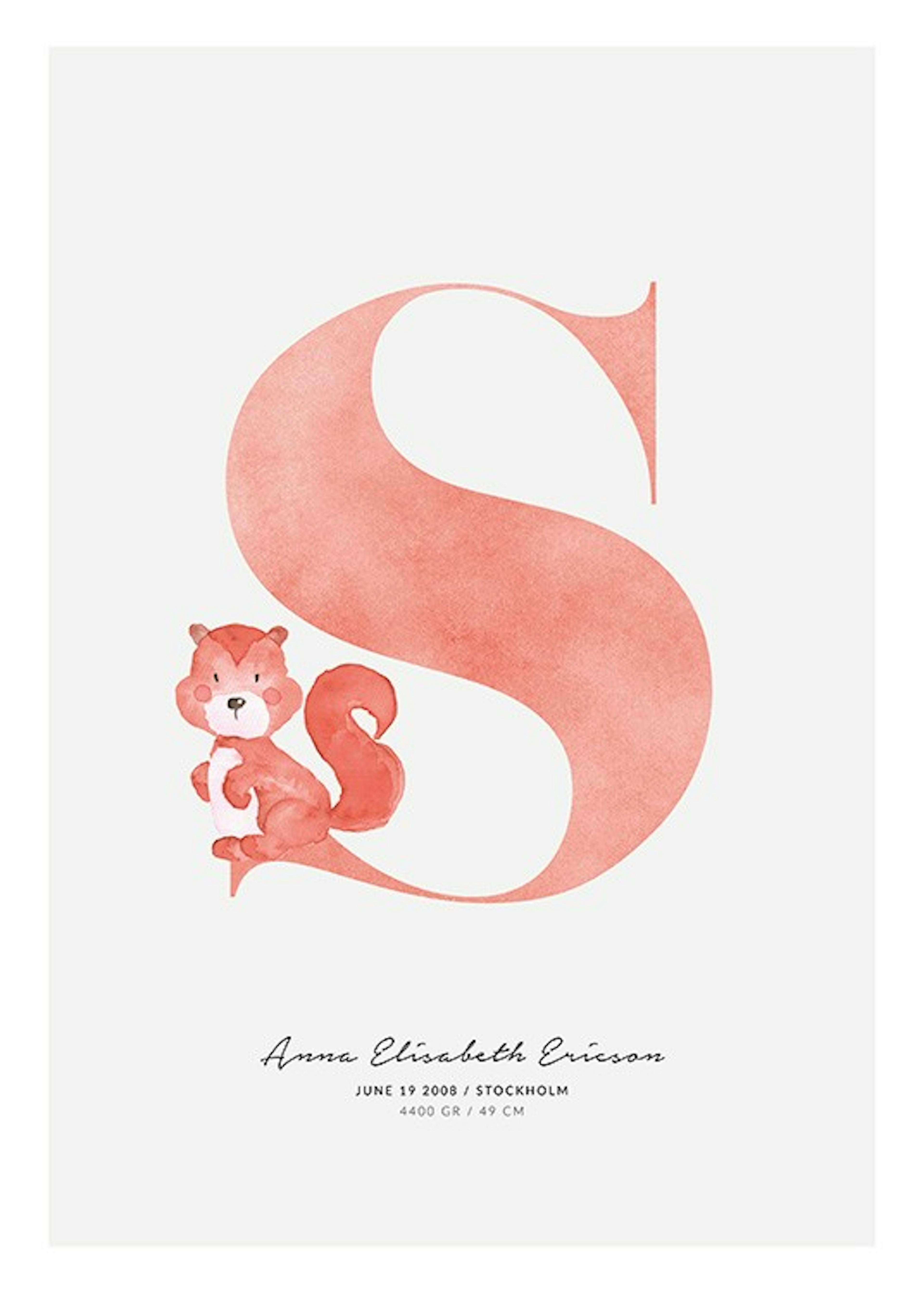 Kids Letter S Personal Poster 0