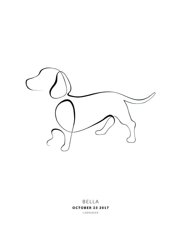 My Dog Dachshund Personal Poster (30x40 cm) - Gepersonaliseerde posters
