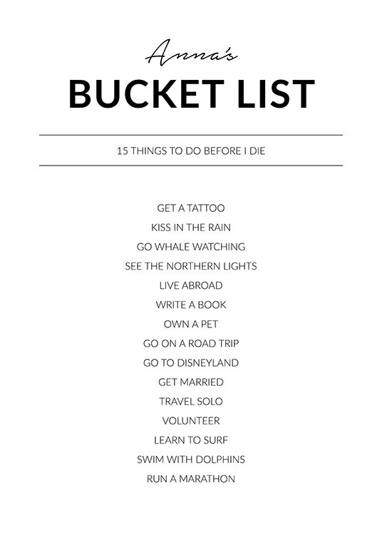 Bucket List Personal