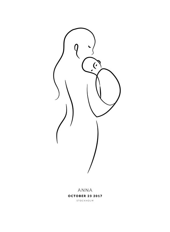 Prints - Baby's Birthday Personal (30x40 cm) - Personalised prints