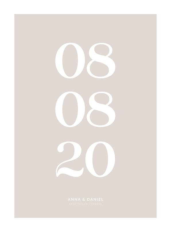 From This Day Forward Beige Personal Plakat (30x40 cm)- Plakaty personalizowane