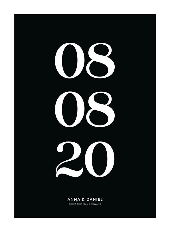 From This Day Forward Black Personal Juliste (30x40 cm)  Persoonalliset julisteet