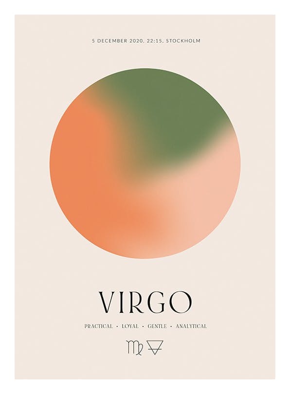 Prints - Aura Energy Virgo Personal Poster (50x70 cm) - Personalised prints