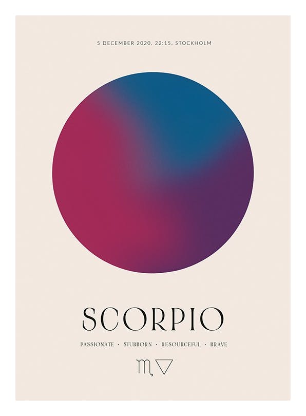 Aura Energy Scorpio Personal Plakat (50x70 cm)- Plakaty personalizowane