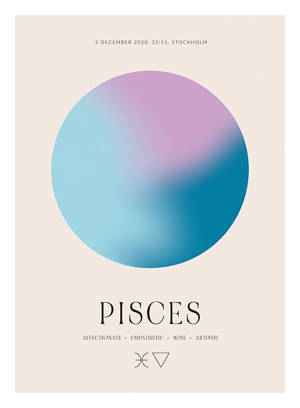 Aura Energy Pisces Personal Affiche (30x40 cm) - Affiches personnalisées