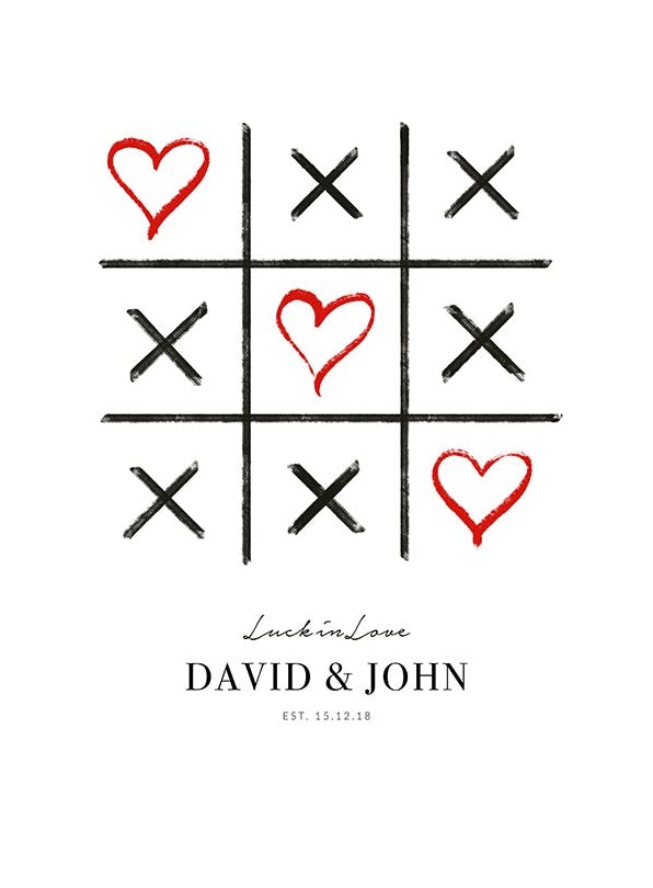 Prints - Luck in Love Personal Poster (50x70 cm) - Personalised prints