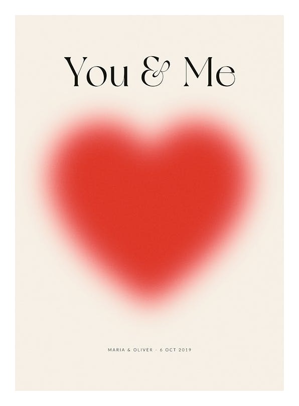 Prints - Big Heart Personal Poster (50x70 cm) - Personalised prints