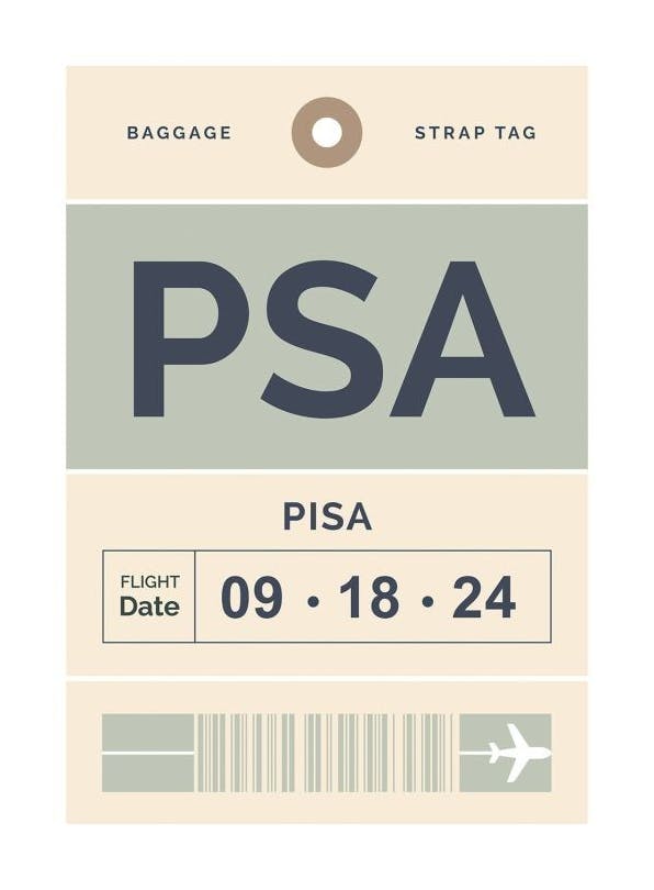Baggage Tag No1 Green Personal Affiche (50x70 cm) - Affiches personnalisées
