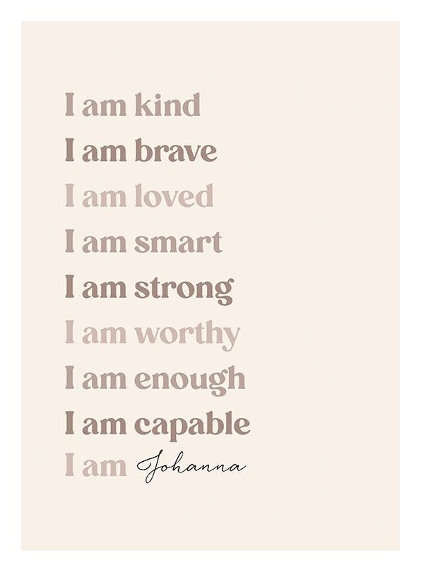 I Am Personal Juliste (30x40 cm)  Persoonalliset julisteet