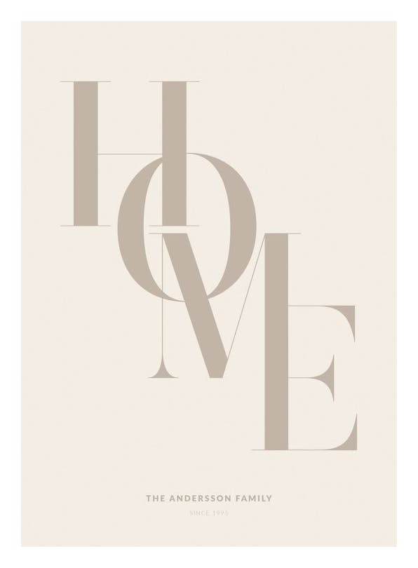 Prints - Home Beige Personal Poster (50x70 cm) - Personalised prints