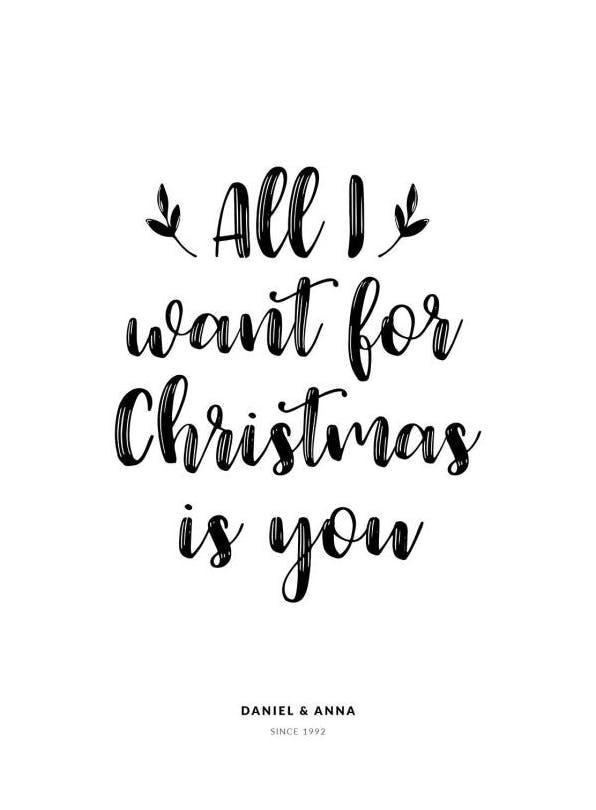 Prints - All I Want Personal Poster (30x40 cm) - Personalised prints