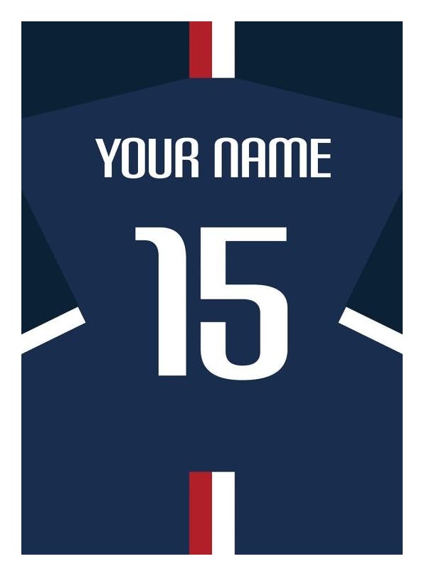 Football Shirt No2 Personal Juliste (50x70 cm)  Persoonalliset julisteet
