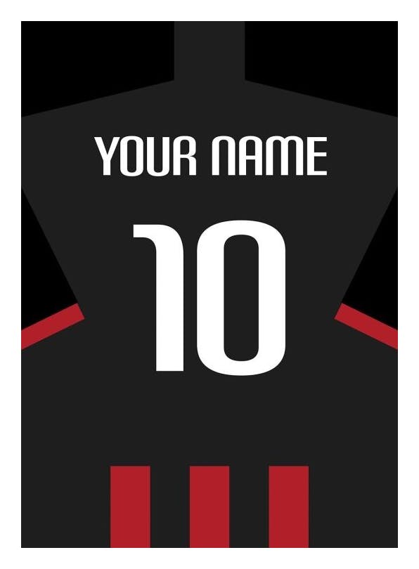 Football Shirt No4 Personal Plakat (50x70 cm)- Plakaty personalizowane