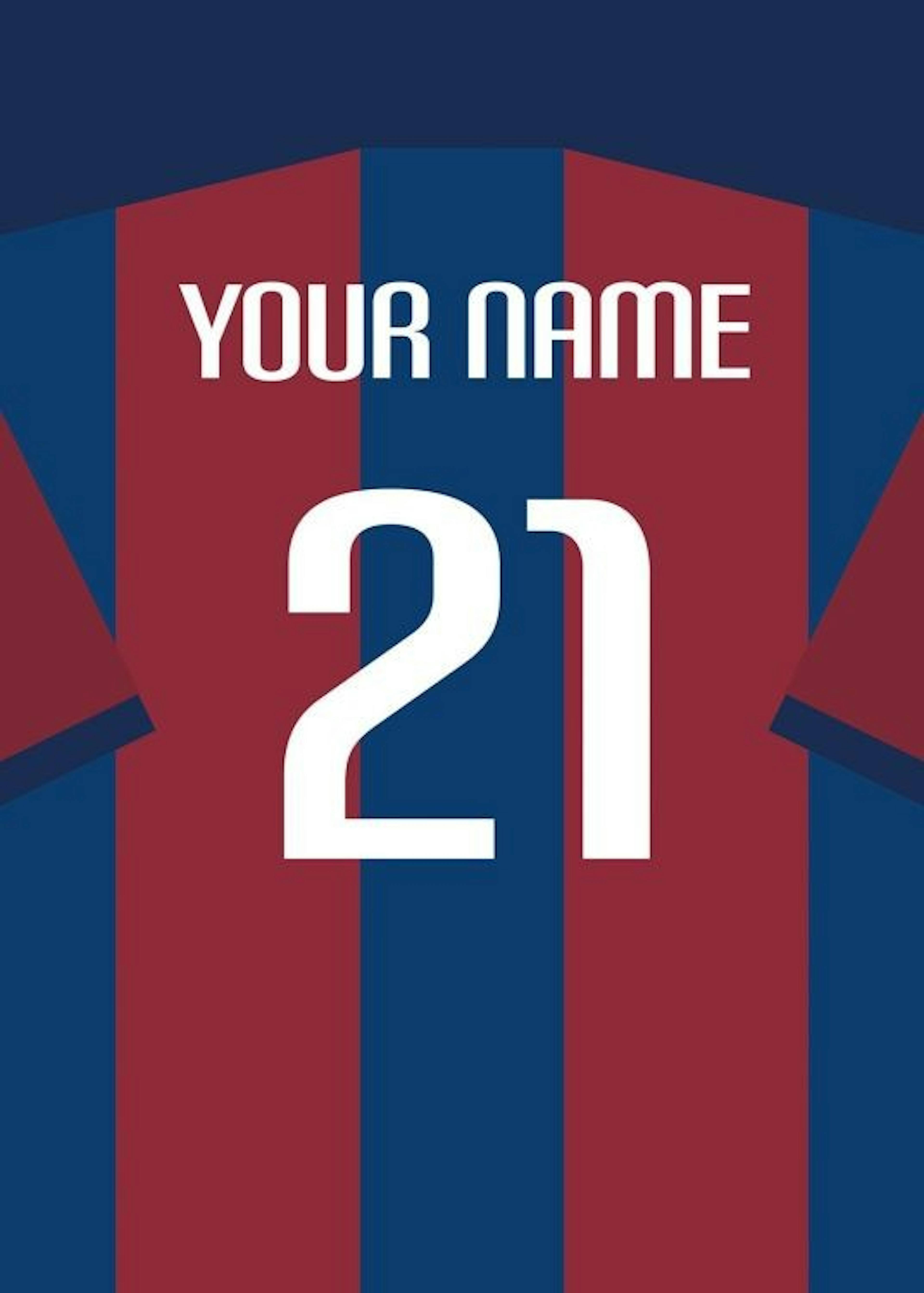 Football Shirt No5 Personal Plakát 0