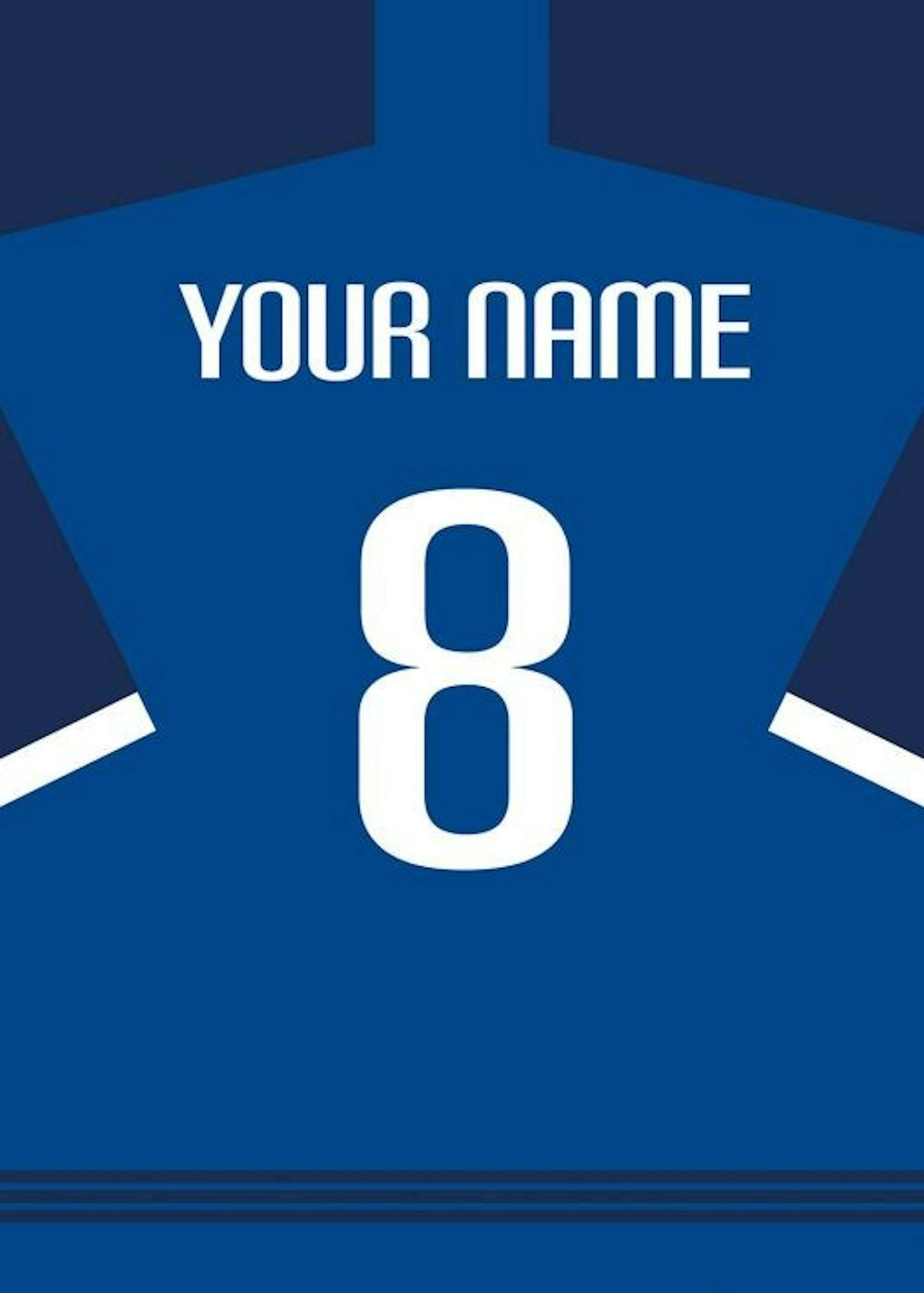 Football Shirt No8 Personal Plakát 0