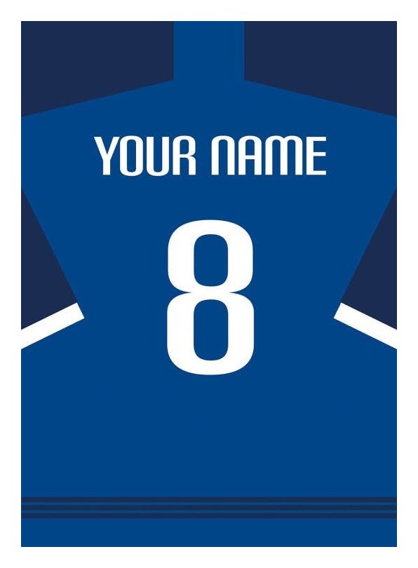 Football Shirt No8 Personal Plakat (50x70 cm)- Plakaty personalizowane