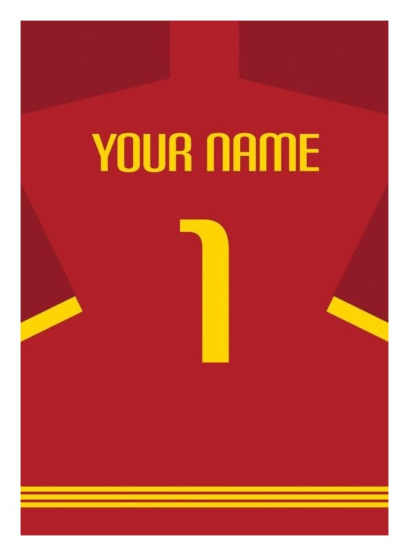 Football Shirt No10 Affiche (30x40 cm) - Affiches personnalisées