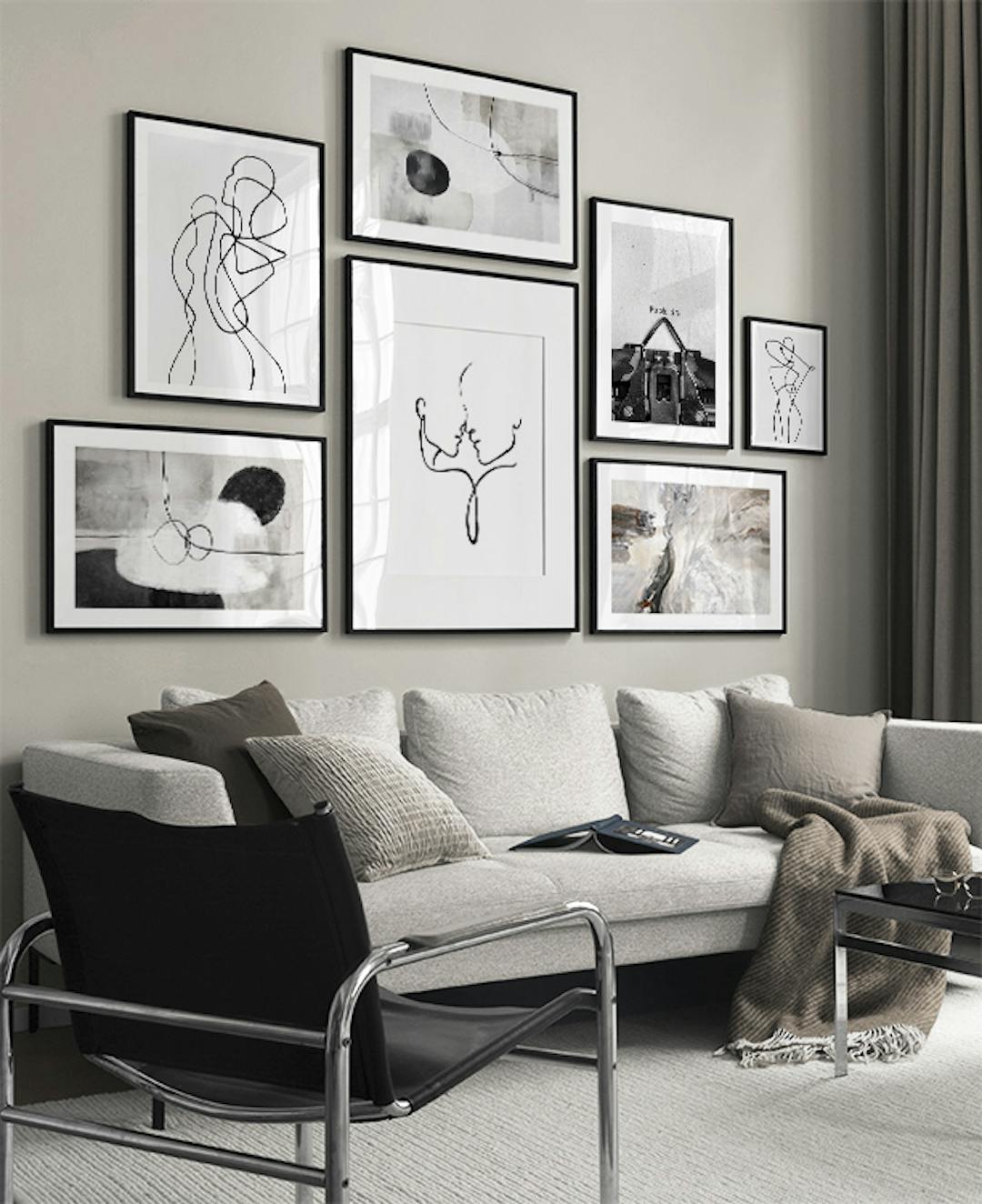 Black and white decor ideas | Gallery walls | Desenio.co.uk