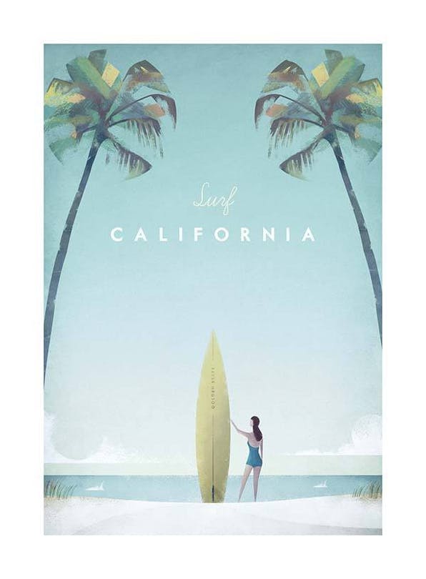 Henry Rivers - California Travel Affiche (50x70 cm) - Henry Rivers
