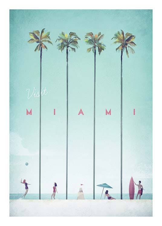 Henry Rivers - Miami Travel Poster 0