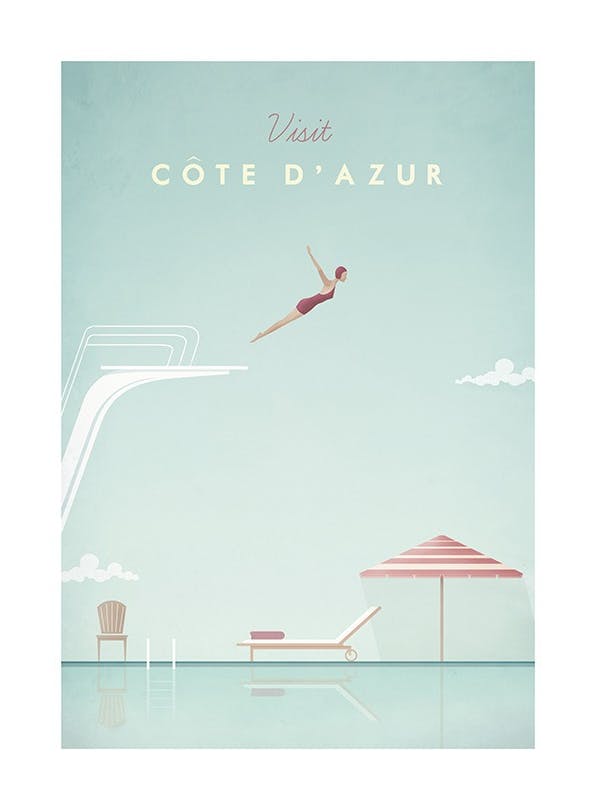 Henry Rivers - Cote d'Azur Poster (50x70 cm)