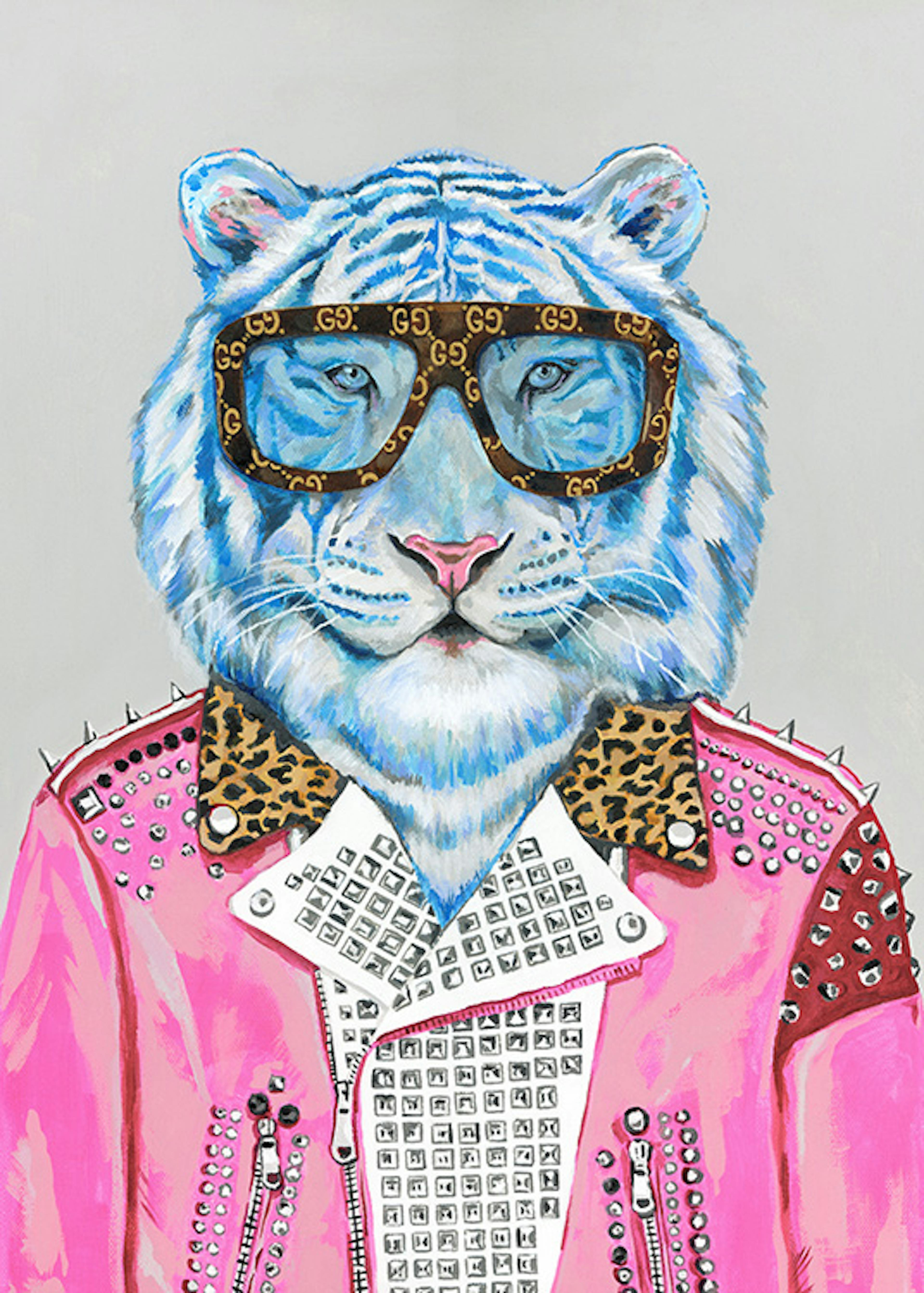 Heather Perry - Artsy Blue Tiger Print 0