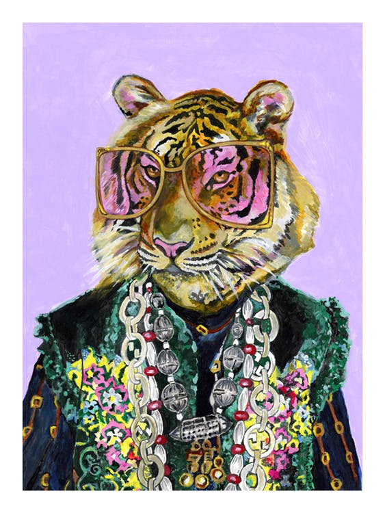 Heather Perry - Artsy Bengal Tiger Plagát 0