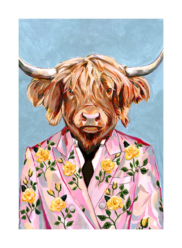 Heather Perry - Artsy Cow Poster (50x70 cm)