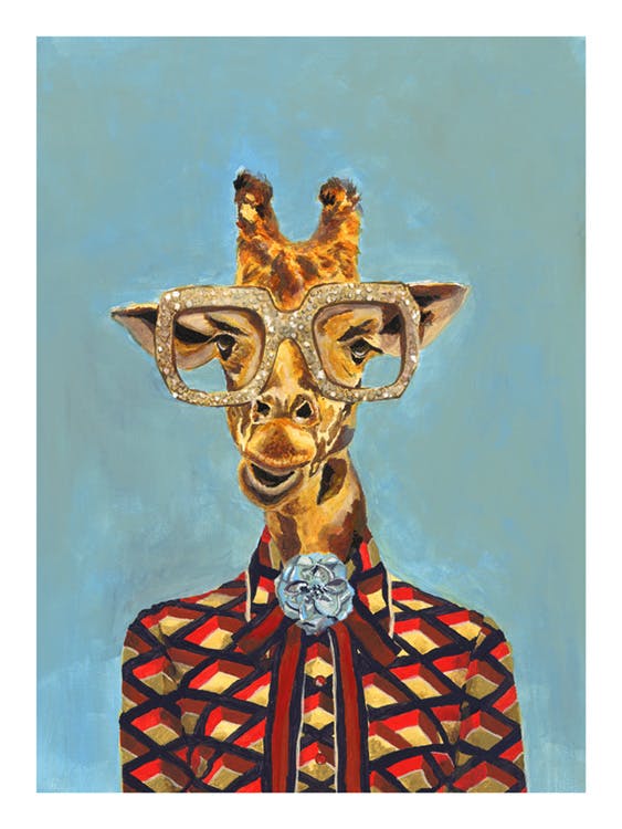Heather Perry - Artsy Giraffe Plakát 0