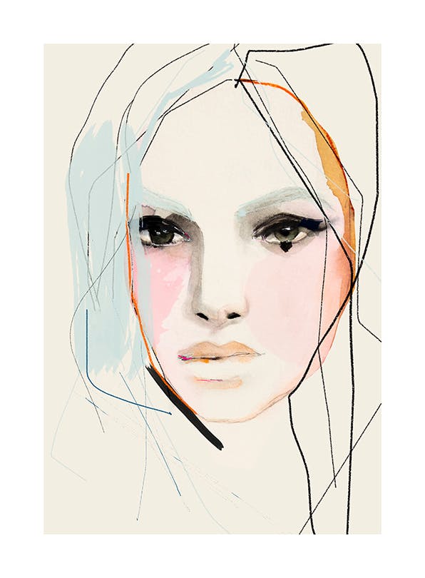 Leigh Viner - Blanche Affiche (50x70 cm) - Leigh Viner