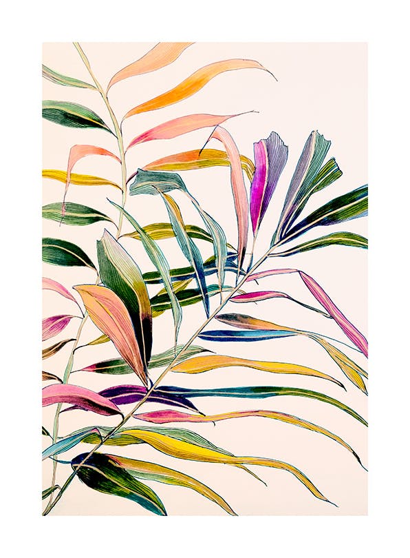 Leigh Viner - Palm in Color Affiche (50x70 cm) - Leigh Viner