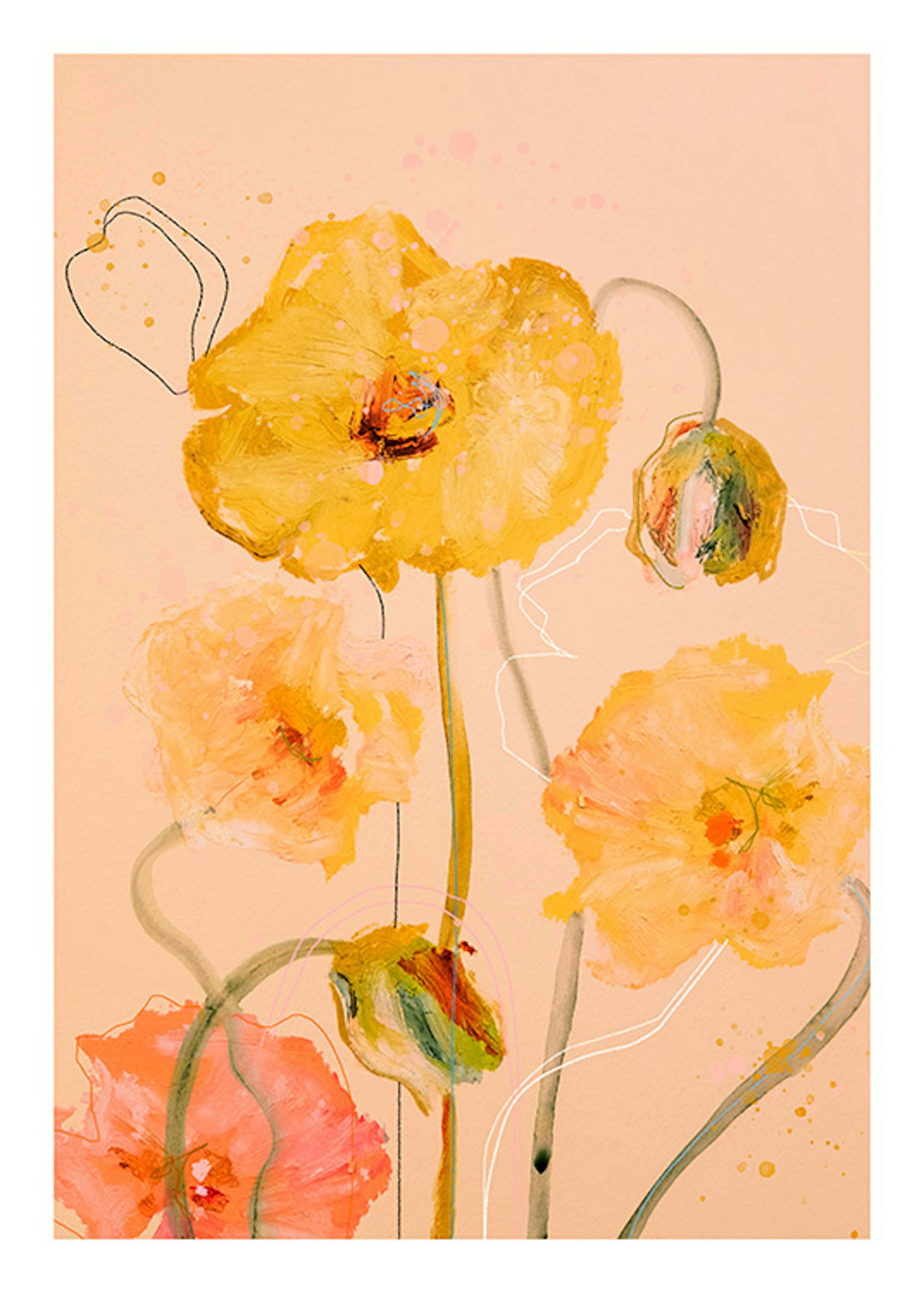 Leigh Viner - Poppy Peach Print