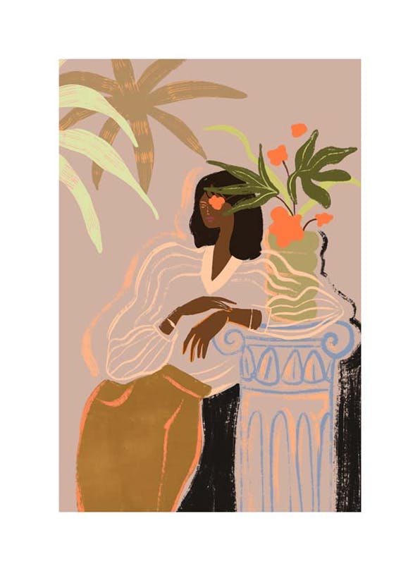 Arty Guava - Lay Hoon - Woman Waiting Poster (30x40 cm)